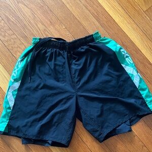 2XU Black Shorts with Green Trim